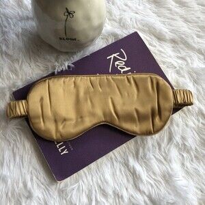 Gold Mulberry Silk Soft Sleep Eye Mask 22 Momme,Luxurious Adult Women and Men